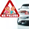nálepka na auto s vlastným textom reflexným - dvojičky  (Typ dievča + chlapec)