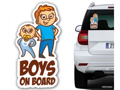 nalepka na auto boys on board chlapci 3107491