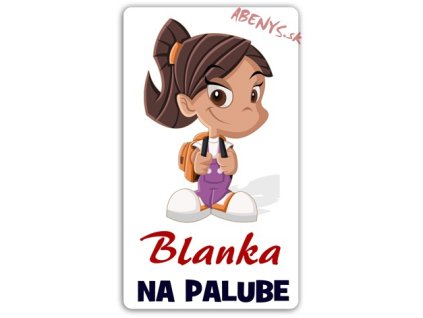 samolepka na auto s menom postavicka blanka 1251809