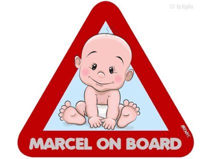 nalepka na auto s reflexnym textom chlapcek marcel 3549463