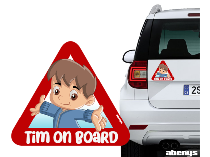 nalepka na auto s reflexnym textom postavicka tim 3107310