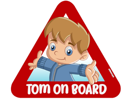 nalepka na auto s reflexnym textom postavicka tom 3107328