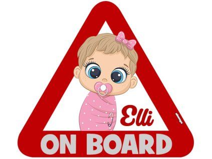 samolepka na auto s reflexnym textom dievcatko elli 1251736