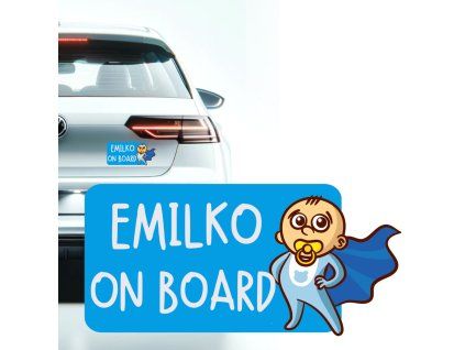 samolepka na auto s reflexnym textom hero boy 3412496