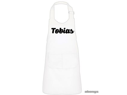 Detská zástera s vlastným textom (Farba biela)