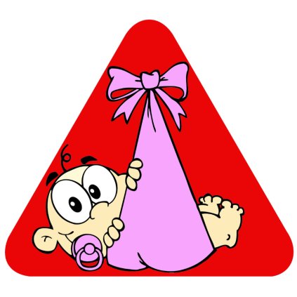 nalepka na auto baby on board bez textu dievca 3073048