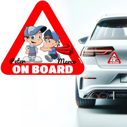 samolepka na auto s reflexnym textom bratia 3376582