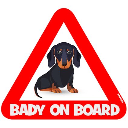 samolepka na auto s reflexnym textom jazvedcik 1251883