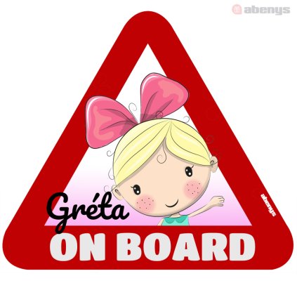 samolepka na auto s reflexnym textom dievcatko 2190626