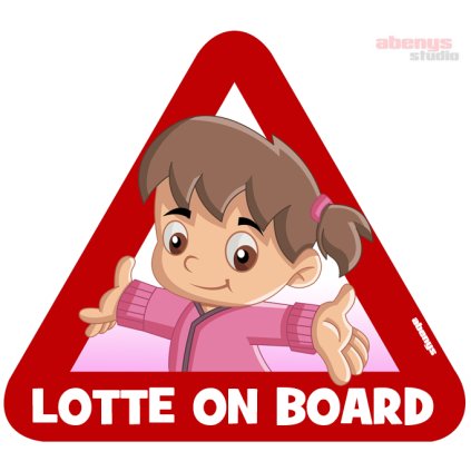 nalepka na auto s reflexnym textom postavicka lotte klasicka 3107365