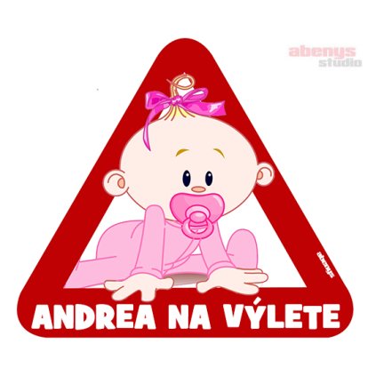 samolepka na auto s reflexnym textom babo andrea 1250552
