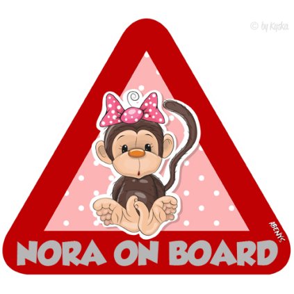 samolepka na auto trojuholnik nora 3107380