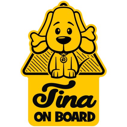 samolepka na auto s reflexnym textom a obrazkom psika 1251861