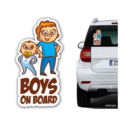 nalepka na auto boys on board chlapci 3107491