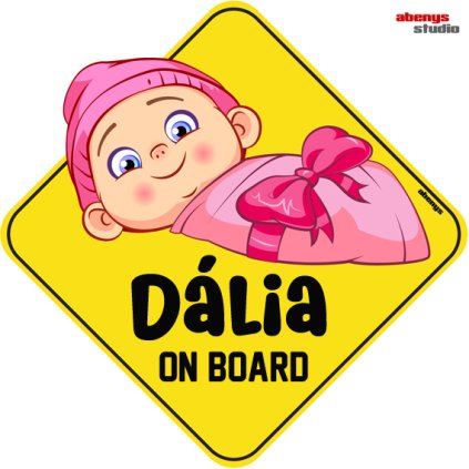 samolepka na auto s reflexnym textom postavicka dalia 1251825