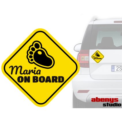 samolepka na auto s reflexnym textom 3107566