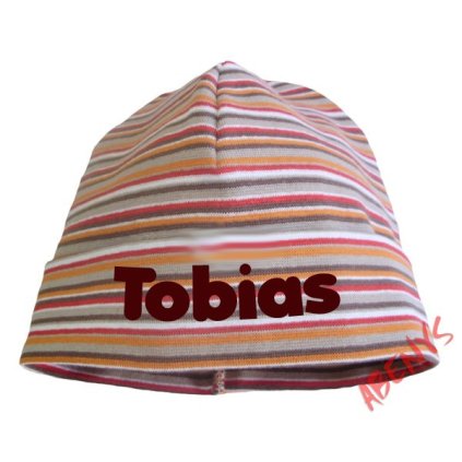 ciapka junior stripe s menom hneda 1251397