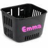 Košík na odrážadlo s menom - čierny