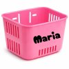 Košík na odrážadlo s menom - ružový