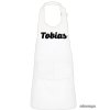 Detská zástera s vlastným textom (Farba biela)