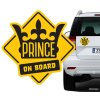 samolepka na auto zlty stvorec prince on board 1251815