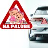 nálepka na auto s vlastným textom reflexným - dvojičky  (Typ dievča + dievča)