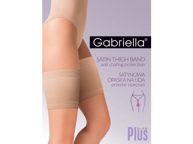 Samodržiaci stehenný pás Satin thigh band, Počas horúcich letných dní komfort a pohodlie poskytujú široké stehenné pásy - bandaletky.,Alternatíva namiesto pančúch v lete., ochranu proti odreninám, vo farbe: beige (telová tmavá), nero (čierna)