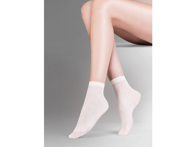 Dámske ponožky Mia Gabriella, vzorované, moderné, vo farbe: smoky, beige, ecri, ponožky s netlačiacou gumouuniverzálna veľkosť one size,