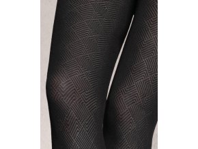 Vzorované pančuchové nohavice Loretta 126, 50 DEN, vzorované hrubšie, pravidelným vzorom - kosoštvorce. Matné, bez vyznačeného sedu s malým klinom