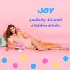 Telové bodkované pančuchové nohavice JOY 20 DEN, Odvážny vzor pravidelných farebných bodiek - ružové, žlté, sv. modré na telovom priehľadnom podklade. Pančuchy bez zosilneného sedu, Exkluzívne pančuchové nohavice, Pančuchy bez zosilnenej špičky. vzorované, priehľadné, elegantné, tenšie , vo farbe: nocciola (telová)+ farebný vzor, pančuchy na leto