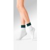 DÁMSKE PONOŽKY GABRIELLA RIA, vo farbe: ecri/emerald,  ponožky vytvárajú zaujímavý, štýlový efekt, univerzálna veľkosť one size, ponožky so širokou zdravotnou gumou