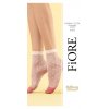 Dámske ponožky Panna cotta Fiore  8 DEN, vzorované, beztlakové, vo farbe vanilla, Dámske bodkované ponožky, bodky vo farbe vanilla, silonkové ponožky,  zosilnené špičky v staroružovej farbe