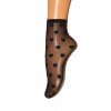 Dámske srdiečkové ponožky Gatta 05, tenké, vzorované, vzdušné,  v čiernej farbe