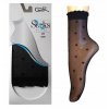 Dámske mašličkove ponožky Gatta 03,tenké, vzorované, vzdušné, vo farbe: nero (čierna) , netlačiace, 90% polyamid, 10% elastan,  Hrúbka: 20 DEN