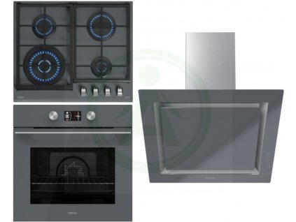 Teka set HLB 8600 vestavná trouba šedá + GZC 64320 XB ST plynová deska šedá+DLV 68660 TOS ST