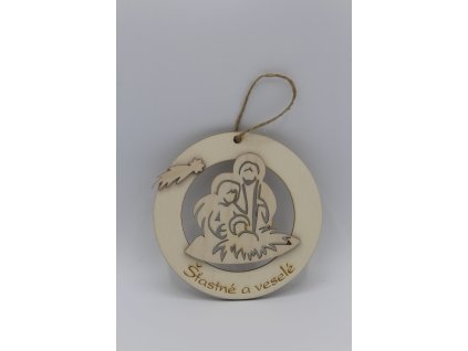 Ozdoba Šťastné a Veselé - Ježíšek