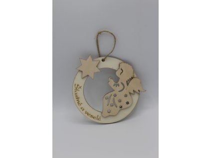 Ozdoba Šťastné a Veselé - Andílek