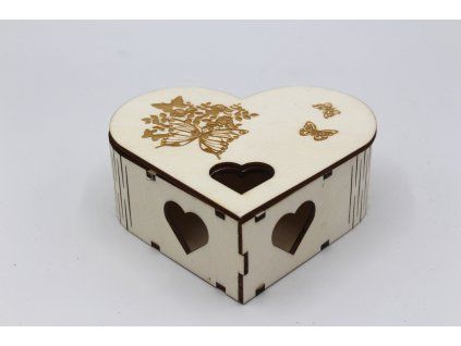 Krabička srdce malá - motýl