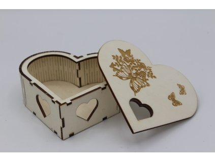 Krabička srdce malá - motýl