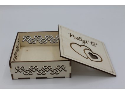 Krabička čtverec - Miluji tě