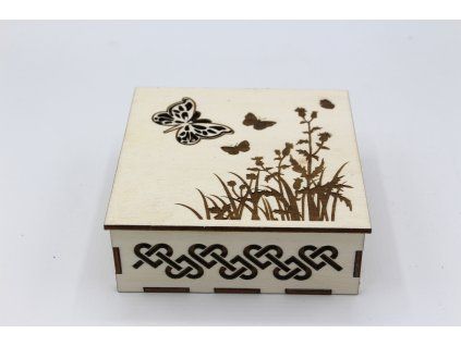 Krabička čtverec - Motýl