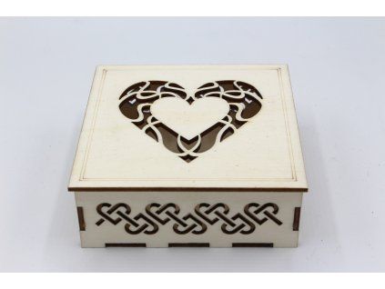 Krabička čtverec - Srdce