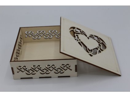 Krabička čtverec - Srdce