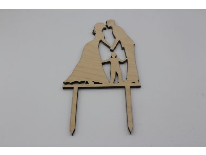 Zápich do dortu - novomanželé s dítětem