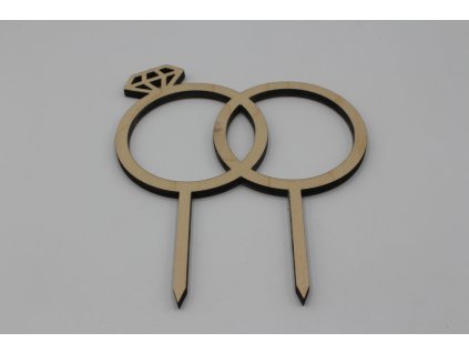 Zápich do dortu - snubní prstýnky