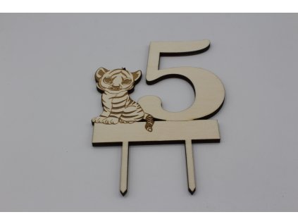 Zápich do dortu - 5 s tygrem