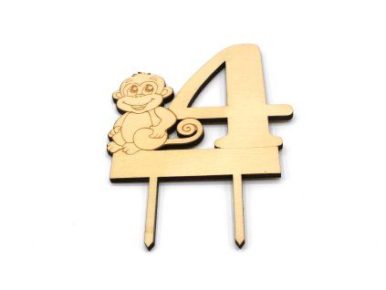 Číslo - 4 s opicí