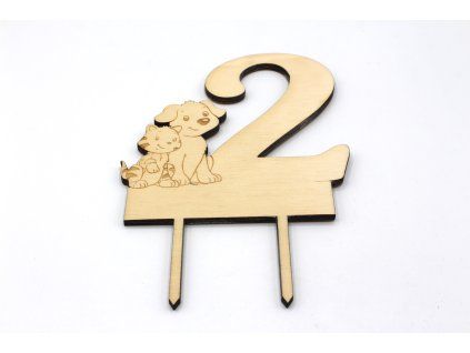 Číslo - 2 se psem a kočkou
