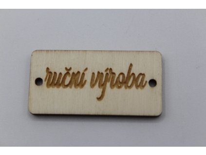 Štítek hranatý - ruční výroba