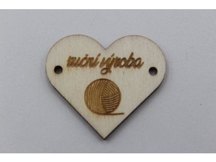 Štítek srdce - Ruční výroba